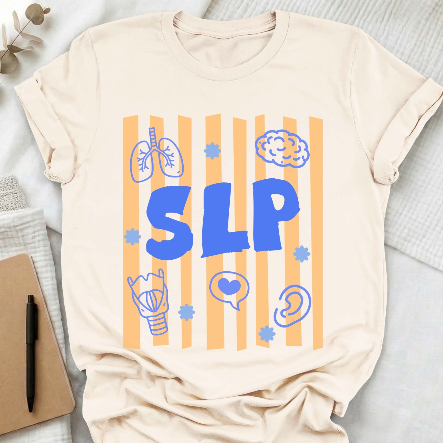 SLP stripe pattern t-shirt