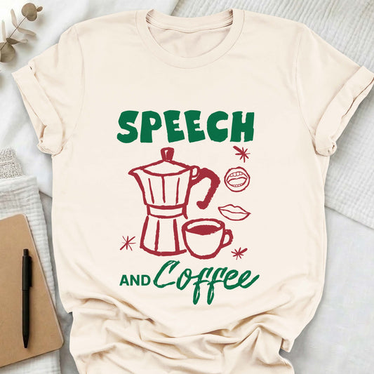 Speech coffee t-shirt