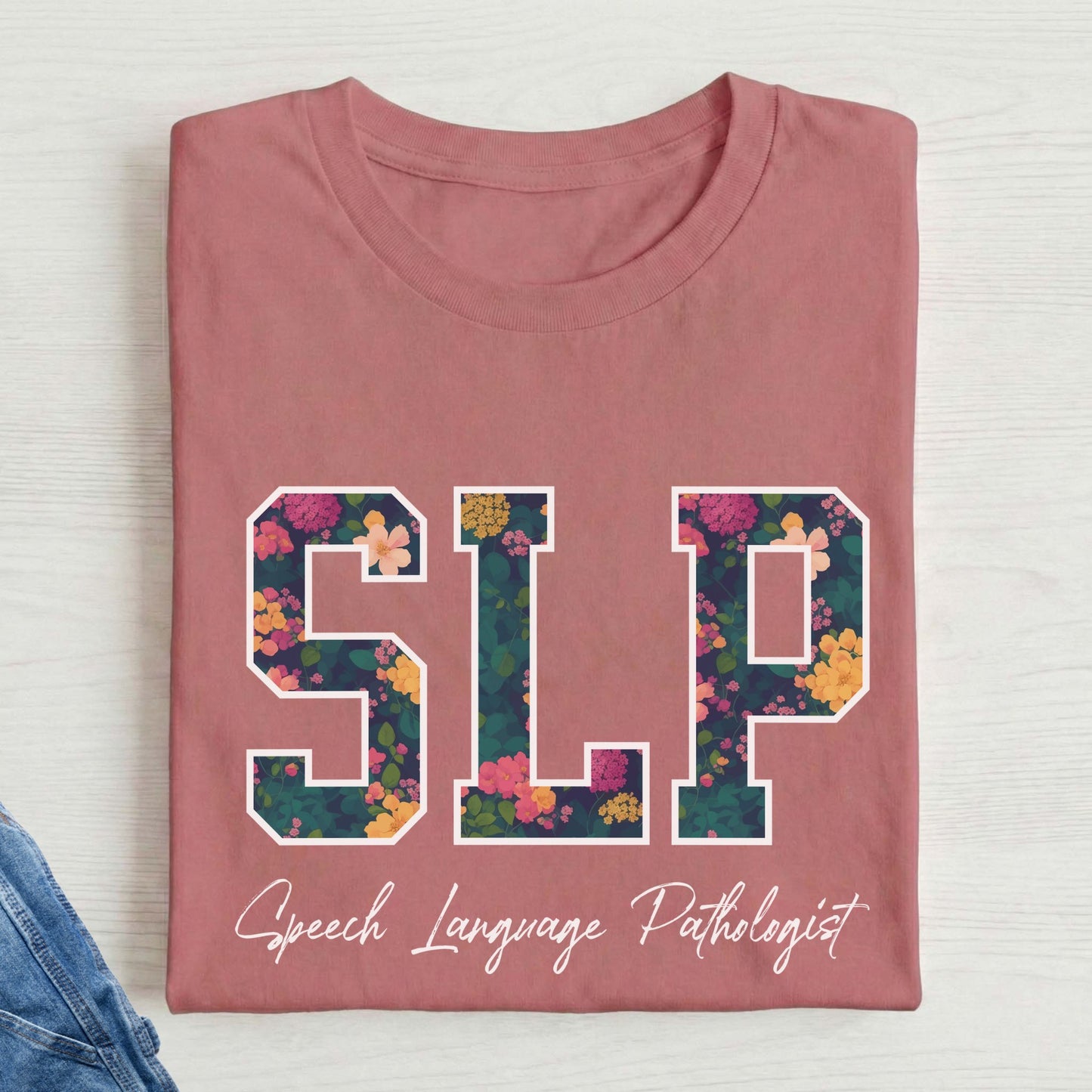 SLP text t-shirt
