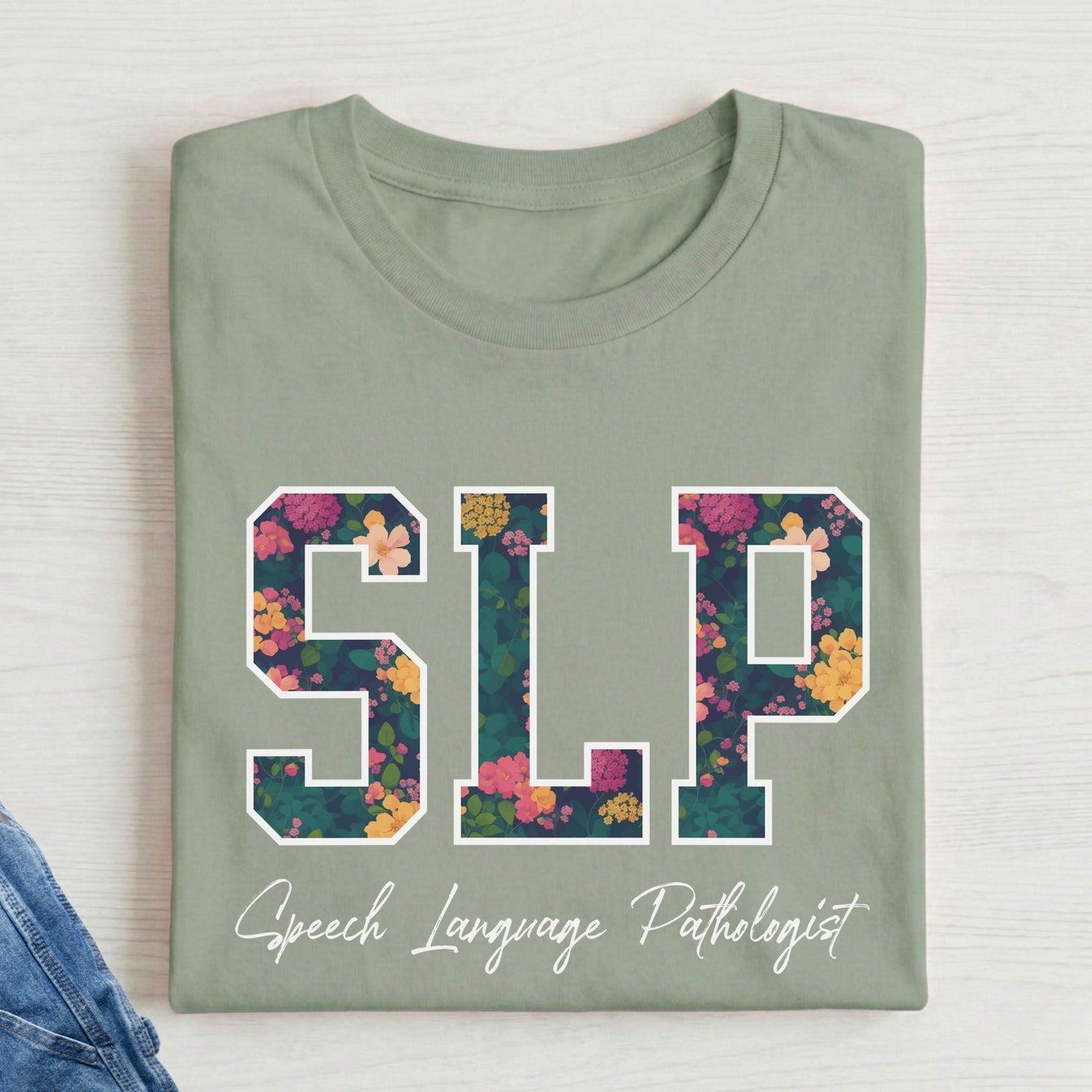 SLP text t-shirt