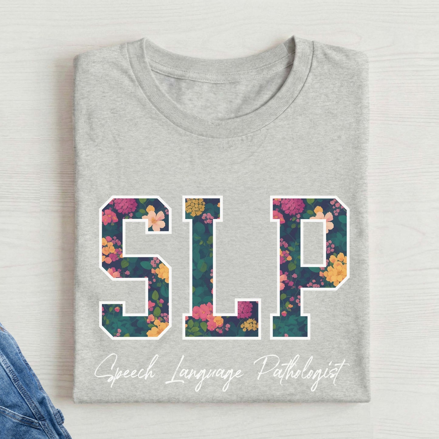 SLP text t-shirt
