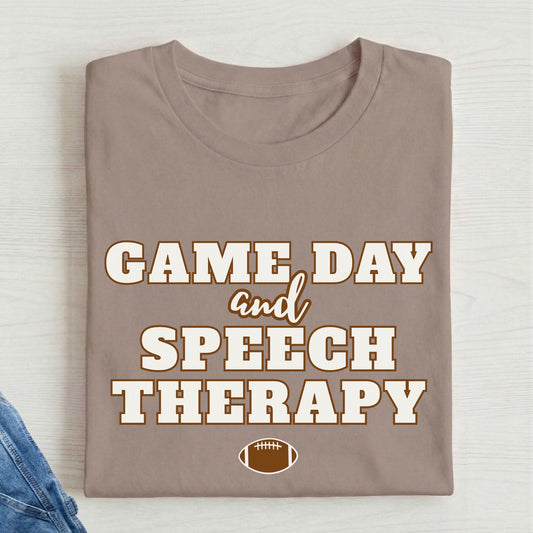 Speech Therapy game day t-shirt
