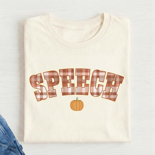 Fall pumpkin Speech therapy t-shirt