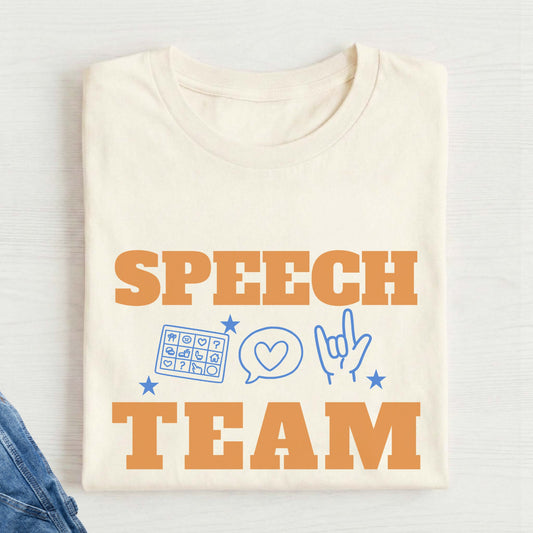 SLP speech therapy team t-shirt